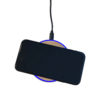 KeyBuildingBlocks iPhone Charging on Bamboo Wireless Charger - top view