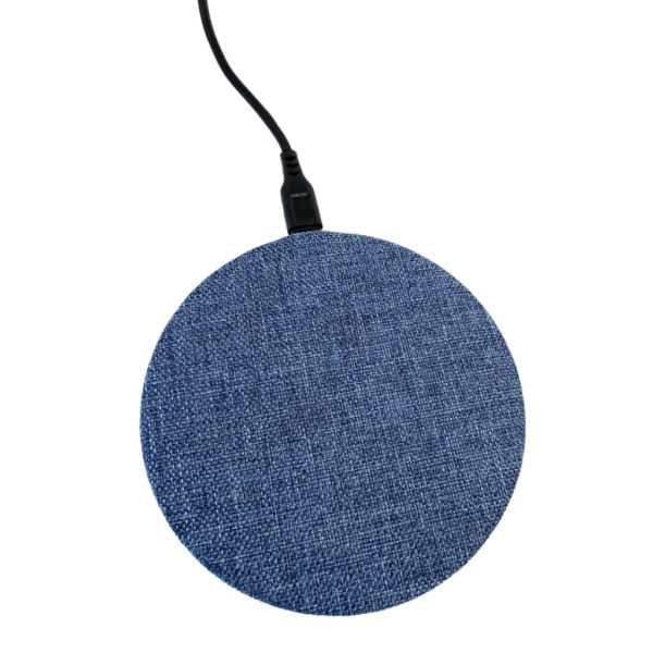 soft blue wireless charging pad fast 15W charger